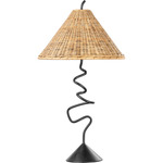 Alaric Table Lamp - Forged Iron / Rattan