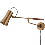 Novel Swing Arm Wall Light - Patina Brass