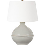Salvage Table Lamp - Pale Sage / Off White