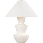 Kamas Table Lamp - Patina Brass / Off White