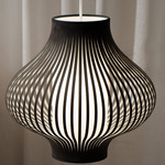 Blossom Small Pendant - White / Dark Gray Velvet
