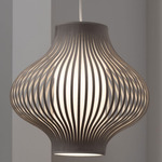 Blossom Small Pendant - White / Light Gray Velvet