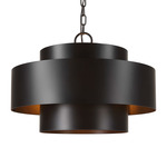 Youngstown Pendant - Dark Bronze / Black