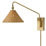 Phuvinh Wall Sconce - Antique Brass / Rattan