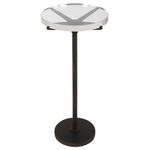 Forge Accent Table - Rustic Brown / Clear