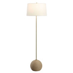Captiva Floor Lamp - Rattan / White Linen