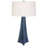 Teramo Table Lamp - Blue / White Linen