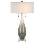 Cardoni Table Lamp - Metallic Bronze / White Linen