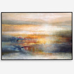 Seafaring Dusk Hand Painted Canvas - Black / Multicolor