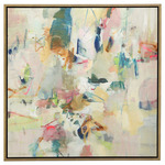 Party Time Framed Canvas - Gold / Neutral Color Tones
