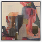Geranium And Ginger Framed Canvas - Black / Neutral Color Tones