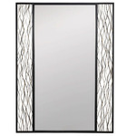Estela Rectangle Mirror - Matte Black / French Gold / Mirror