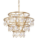 Fleur Chandelier - French Gold / Capiz