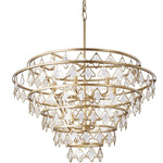 Fleur Chandelier - French Gold / Capiz