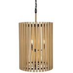 Suratto Pendant - Matte Black / Honey Blonde