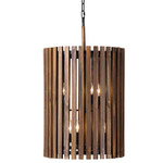 Suratto Pendant - Matte Black / Medium Walnut