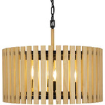 Suratto Pendant - Matte Black / Honey Blonde