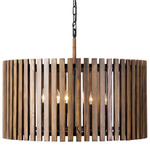 Suratto Pendant - Matte Black / Medium Walnut