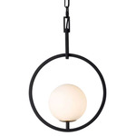Stopwatch Pendant - Matte Black / French Gold / Frosted