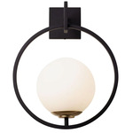 Stopwatch Wall Sconce - Matte Black / French Gold / Frosted