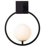 Stopwatch Wall Sconce - Matte Black / French Gold / Frosted