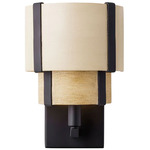 Blonde Moment Wall Sconce - Matte Black / Honey / Medium Oak / Steel