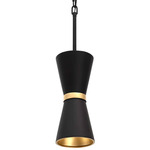 Mad Hatter Pendant - Matte Black / French Gold