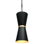 Mad Hatter Pendant - Matte Black / French Gold