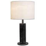 Sentu Table Lamp - Matte Black / Black Marble / White Linen