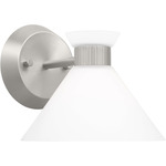 Belcarra Wall Sconce - Brushed Steel / Opal Etched