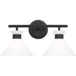 Belcarra Bathroom Vanity Light - Midnight Black / Opal Etched