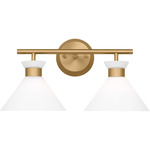 Belcarra Bathroom Vanity Light - Satin Brass / Opal Etched