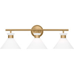 Belcarra Bathroom Vanity Light - Satin Brass / Opal Etched