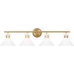 Belcarra Bathroom Vanity Light - Satin Brass / Opal Etched