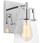 Crofton Wall Sconce - Chrome / Clear