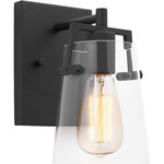 Crofton Wall Sconce - Midnight Black / Clear