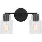 Sayward Bathroom Vanity Light - Midnight Black / Clear