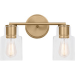 Sayward Bathroom Vanity Light - Satin Brass / Clear