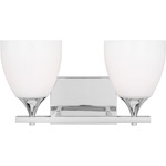 Toffino Bathroom Vanity Light - Chrome / Milk