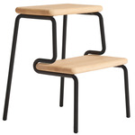 Slalom Step Stool - Black / Oak