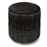 Tres Persian Vegetal Pouf - Black
