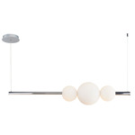 Orb Up-Down Illumination Linear Pendant - Chrome / Opal