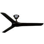 Lucci Air Abyss Indoor/Outdoor Ceiling Fan - Black / Black