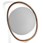 Unut Round Mirror - Walnut / Mirror