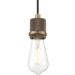 Port Nine Bare Pendant - Antique Brushed Brass