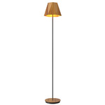 Facet Cone Floor Lamp - Teak