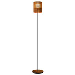 Living Hinges Drum Floor Lamp - Teak