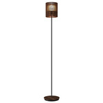 Living Hinges Drum Floor Lamp - Walnut