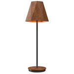 Facet Cone Table Lamp - Imbuia