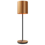 Cylindrical Tall Table Lamp - Teak